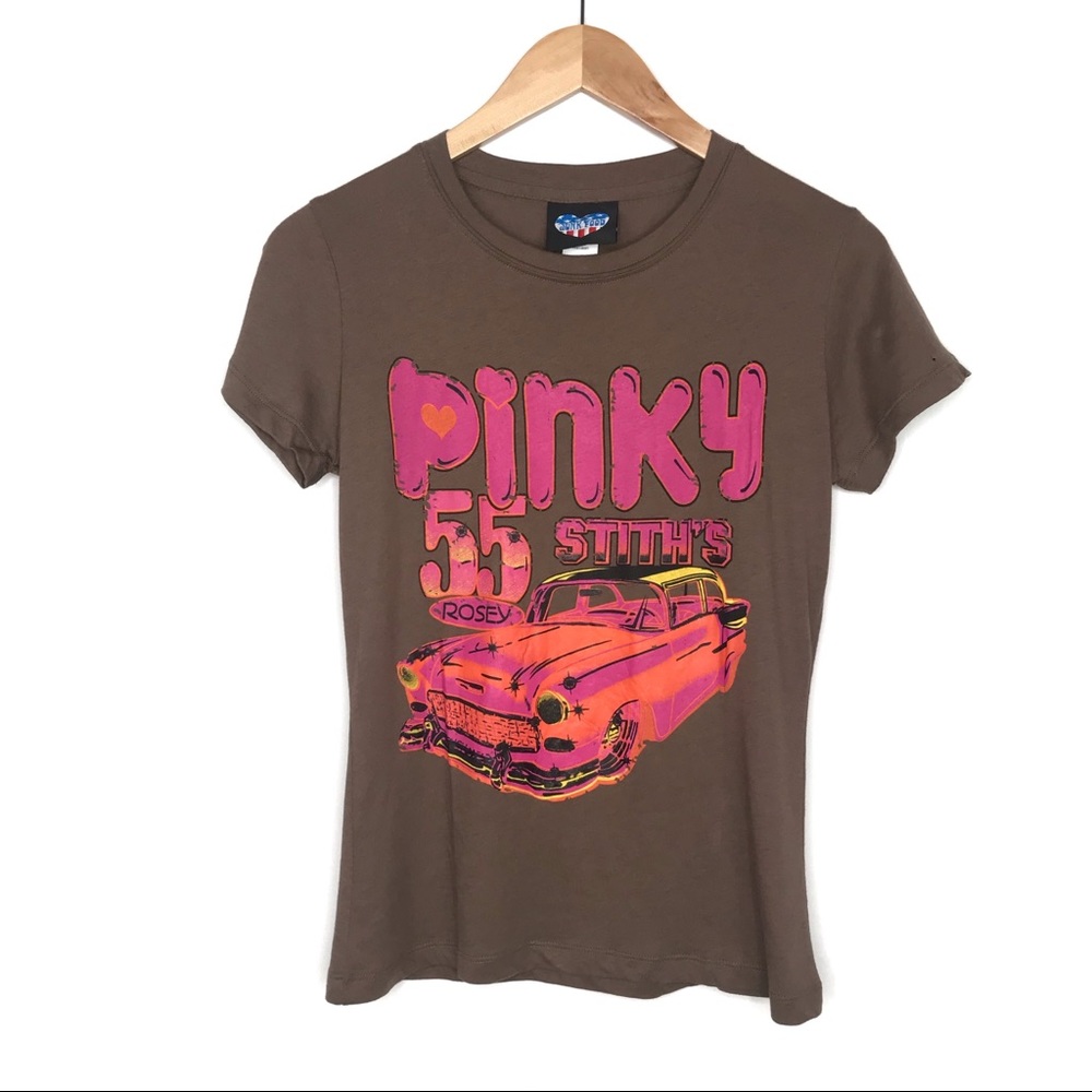 Junk Food Pinky 55 Stiths Rosey Retro Car T-Shirt